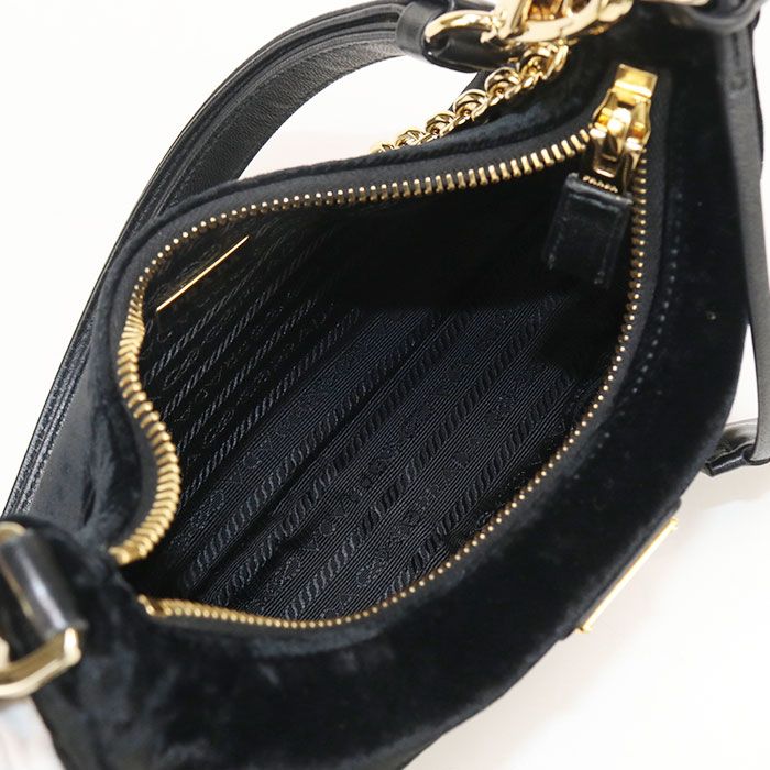 Prada Velvet Mini Bag Re-edition 1bc204 2C7Q F0002 Shoulder Bag Viscose Cupro