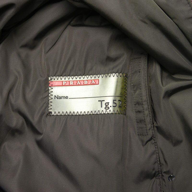 Prada Nylon Jacket Sgv294 Khaki Green Cotton Coat