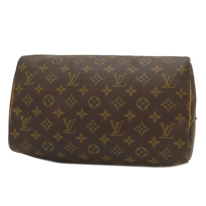 Louis Vuitton Handbag Speedy 30 Monogram Canvas Monogram Gold Hardware Brown