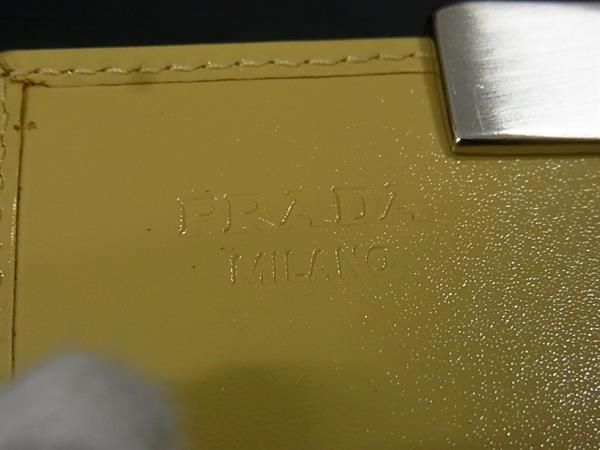 Prada M171 Leather Coin Case Coin Purse Ladies Yellow Fh2747