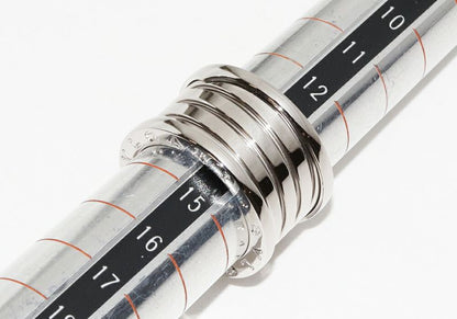 Bulgari Ring 18K White Gold Bzero1 Ring 5 Bands "XX Anniversary" 20th Anniversar