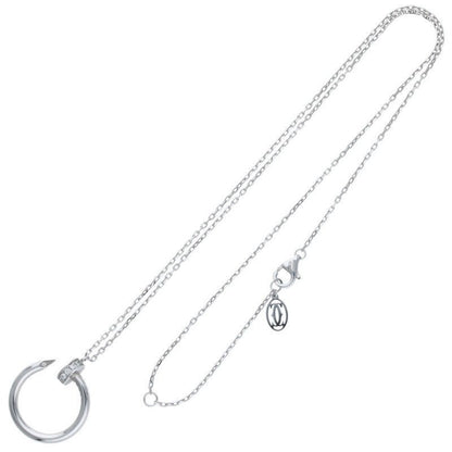 Cartier Juste UN CLOU Neclace Juste Un Clou 18kwg Half Diamond Necklace Men's