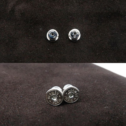 Hermes Earrings H Equipe Buffalo Horn Pair Multicolor Pink Accessories