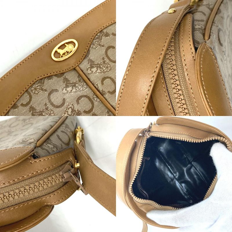 Celine Shoulder Bag C Macadam Pvc/leather Beige