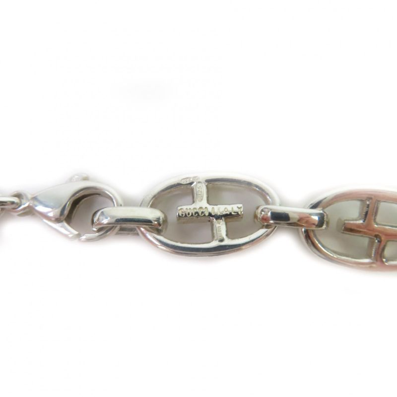 Gucci Vintage 925 Tom Ford Period Double G Anchor Chain Choker Silver With Case