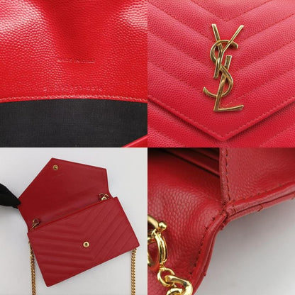 Yves Saint Laurentyves Saint Laurentmonogram Red Caviar Skin 393953 Gnc393953051