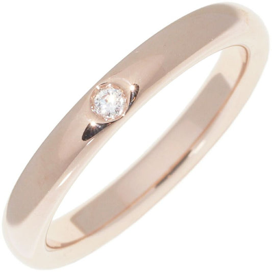 Tiffany & Co Ring 18K Pink Gold Diamond 1P (002ct) Elsa Peretti Stacking Band