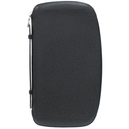 Louis Vuitton Organizer Athol Taiga M30652 Taiga Leather Black Long Wallet