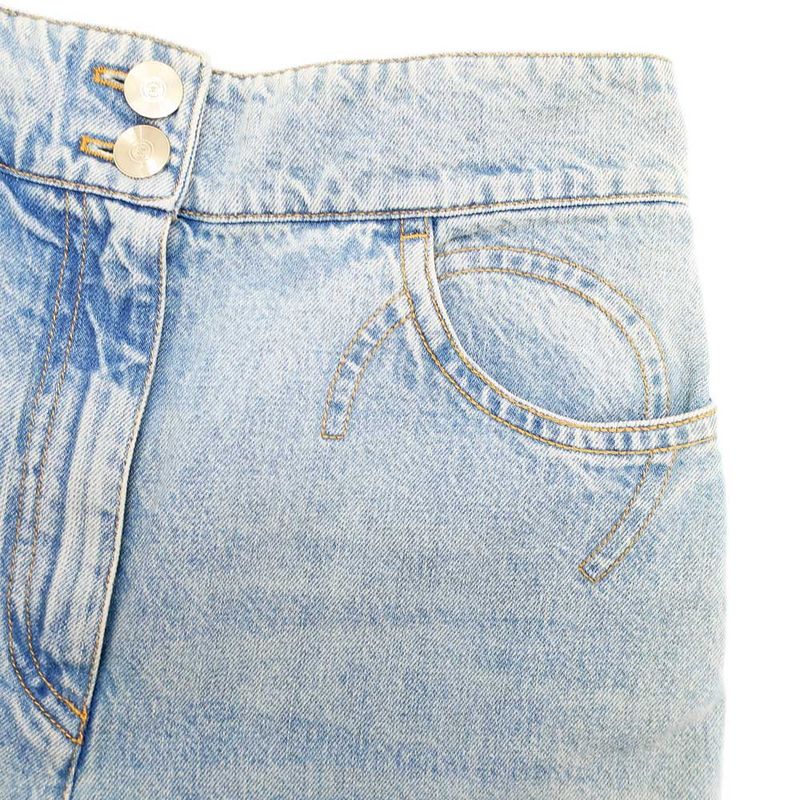 Chanel COCO Denim Pants Size 40 Coco Mark Trousers P63278v48900