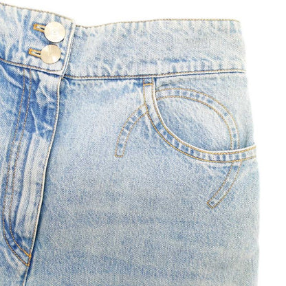 Chanel COCO Denim Pants Size 40 Coco Mark Trousers P63278v48900