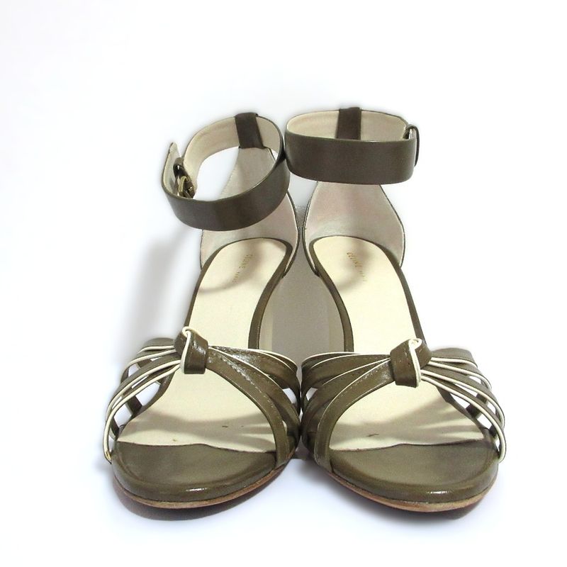 Celine Phoebe Period Knot Wedge 85 Ankle Strap Wedge Sandals 35.5 Equivalent to
