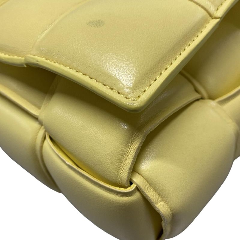 Bottega Veneta Shoulder Bag Padded Cassette Yellow Lambskin