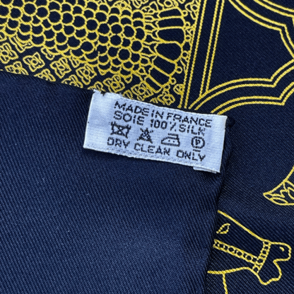 Rare Like New Hermes Carre 90 Silk Scarf Splendeur DES Maharajas Splendor Black