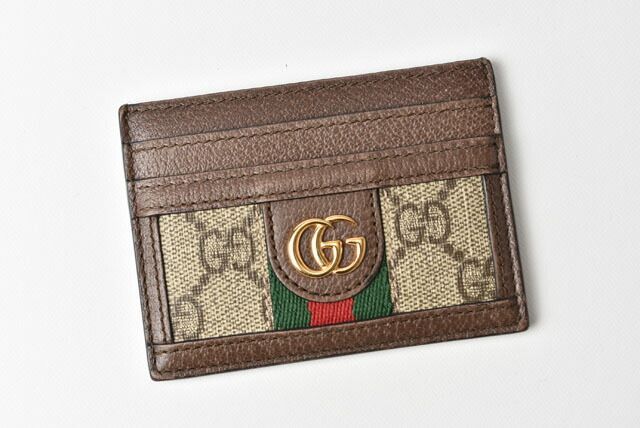 Gucci Card Case Business Card Holder Gucci Beige Brown 5523159 96iwg 8745