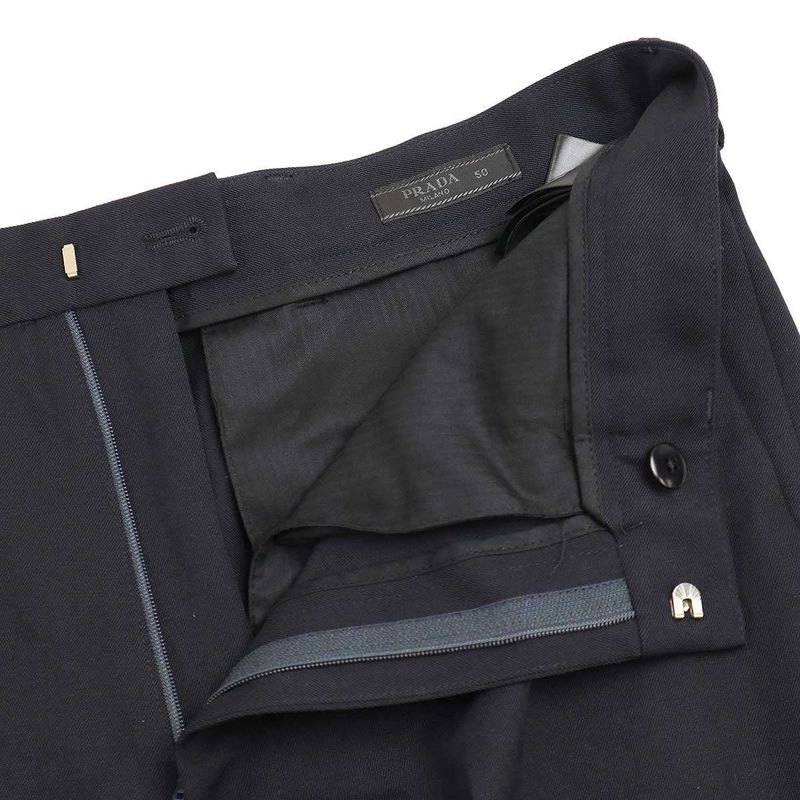Prada Wool Trouser Pants Upa669 108n Navy 50