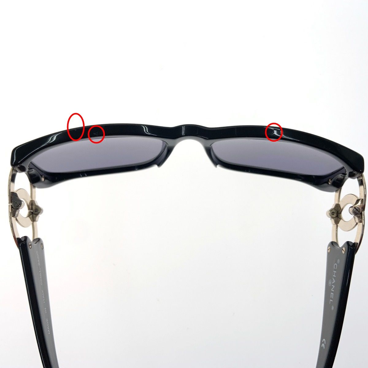 Chanel Cocomark Sunglass Es 02461 94305 Gold X Black