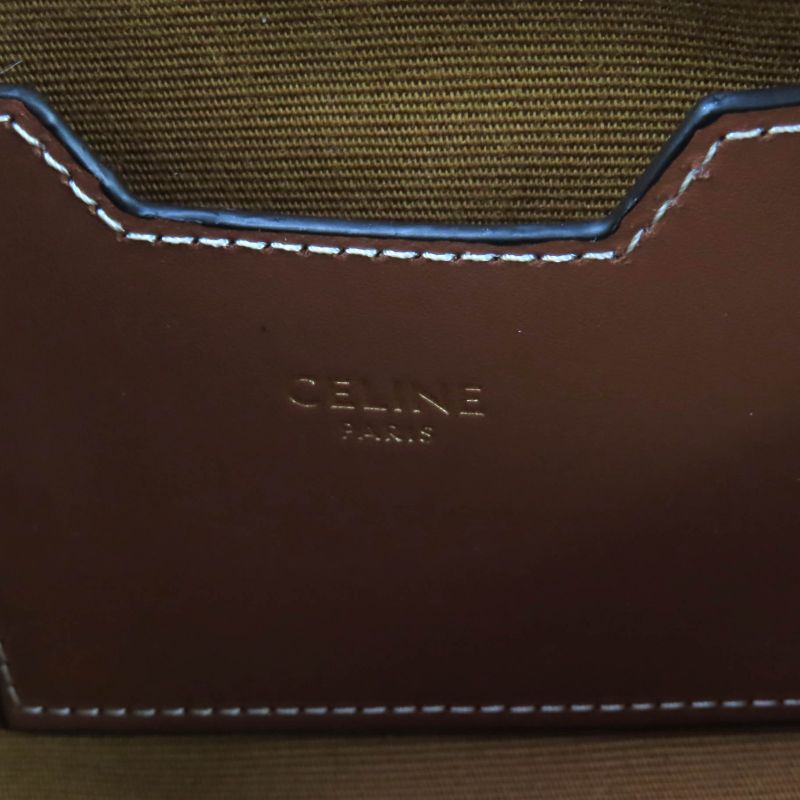 Celine 4m5032czj Cosmetic Lipstick Pouch Triomphe Canvas Leather Cosmetic Pouch