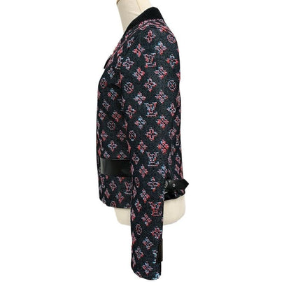Louis Vuitton Monogram Jacquard Zip Up Jacket Outerwear Blouson Black