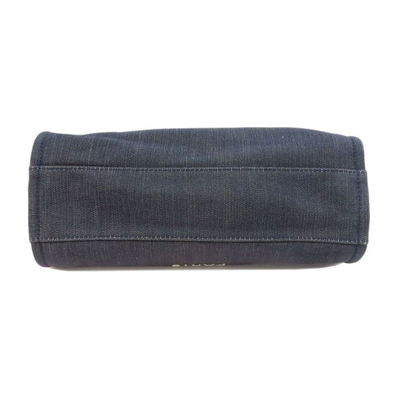 Chanel Deauville Gold Hardware Tote Bag Denim Women's