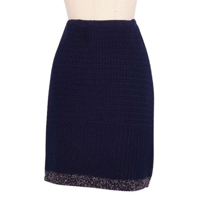 Chanel Skirt Knit Cotton Bottoms Women