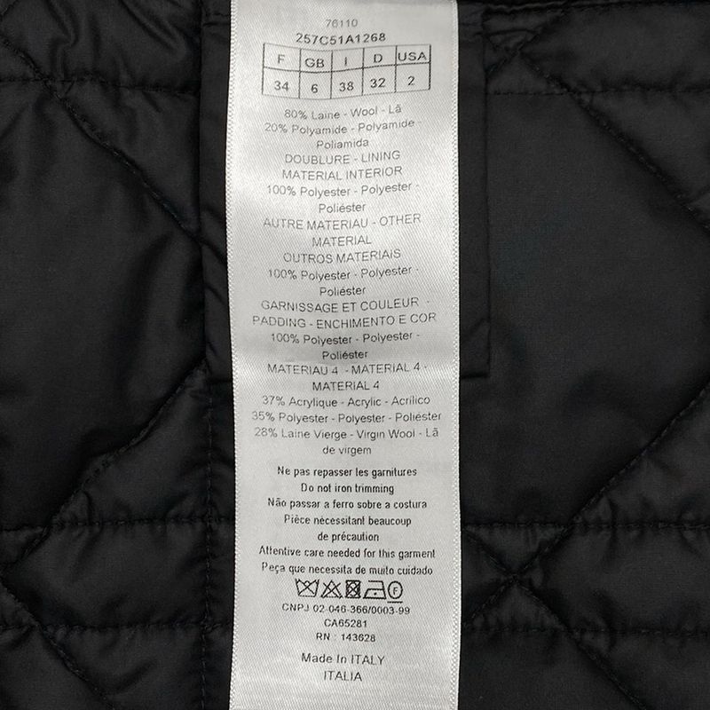 Dior/christian Dior Coat Size USA 2 Women - 257c51a1268 Black And White Wool