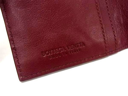 Bottega Veneta Intrecciato Leather Bifold Long Wallet Bordeaux Ay1103