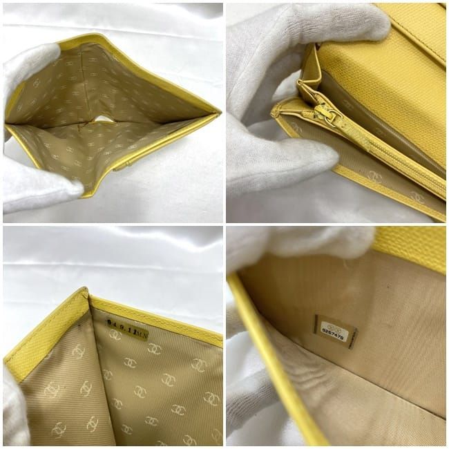 Chanel Bifold Long Wallet Ec21016 Yellow Coco Button