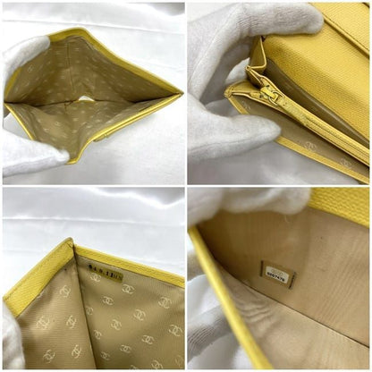 Chanel Bifold Long Wallet Ec21016 Yellow Coco Button