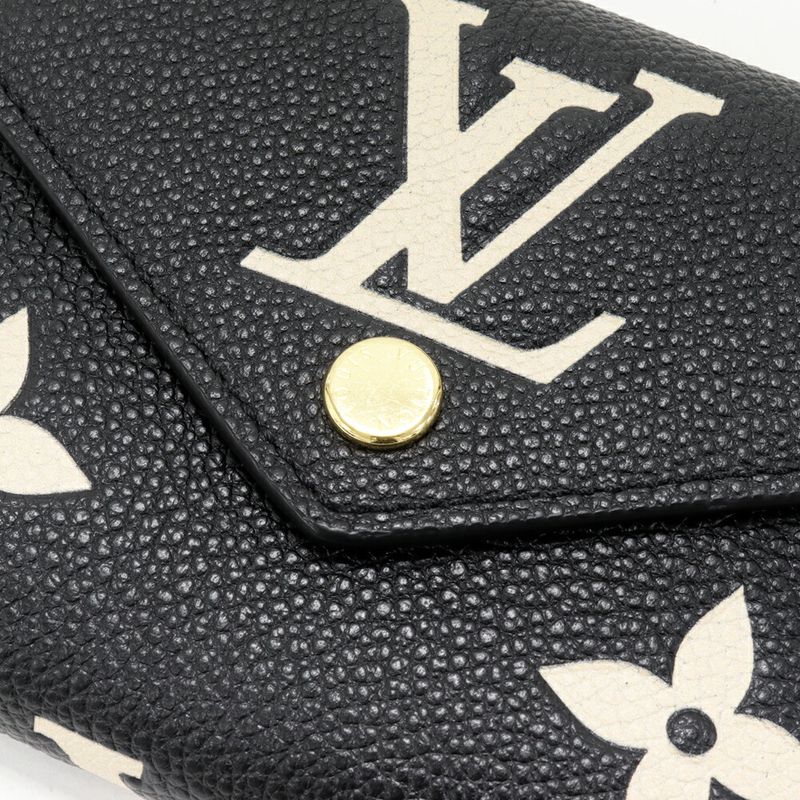 Louis Vuitton Trifold Wallet With Coin Purse Bicolor Monogram Empreinte Black X