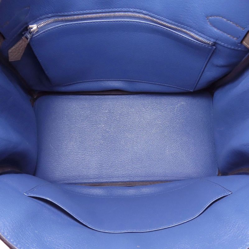 Hermes Birkin 30 Verso Silver Hardware Handbag Taurillon Women