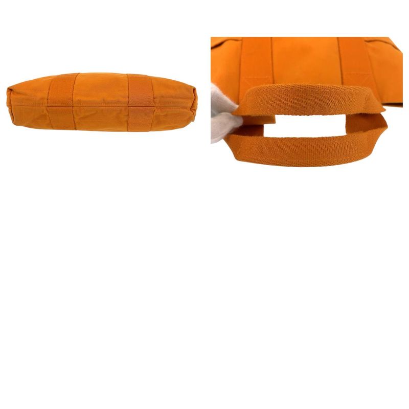 Hermes Fourre Tout Cabas French Festival Hawaii Limited Orange Canvas Tote Bag