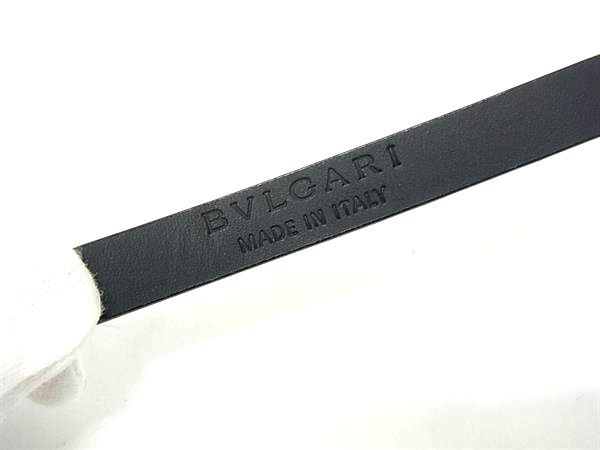 Bvlgari Bvlgari Leather Gold Hardware Belt Ladies Black Bi7678
