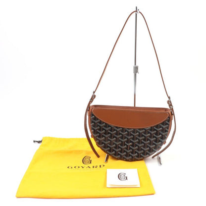 Goyard Hirondelle Shoulder Bag Goyard Din Canvas Logo Allover Design Black