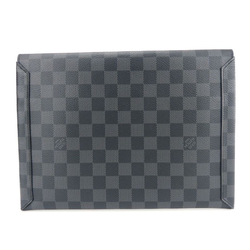Louis Vuitton Second Bag Alpha Triple Pouch N60255 Damier Graphite Gray Black