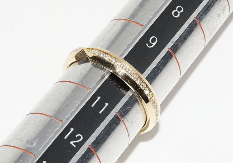 Tiffany & Co Ring 18K Yellow Gold With 012 Ct Diamond Nesting Narrow Band Ring