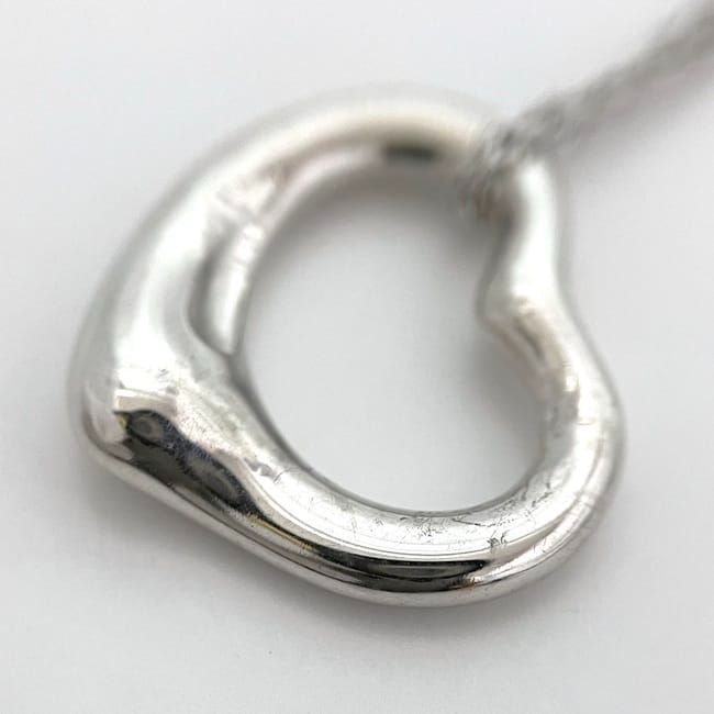 Tiffany & Co Open Heart Necklace Ec22784 Silver