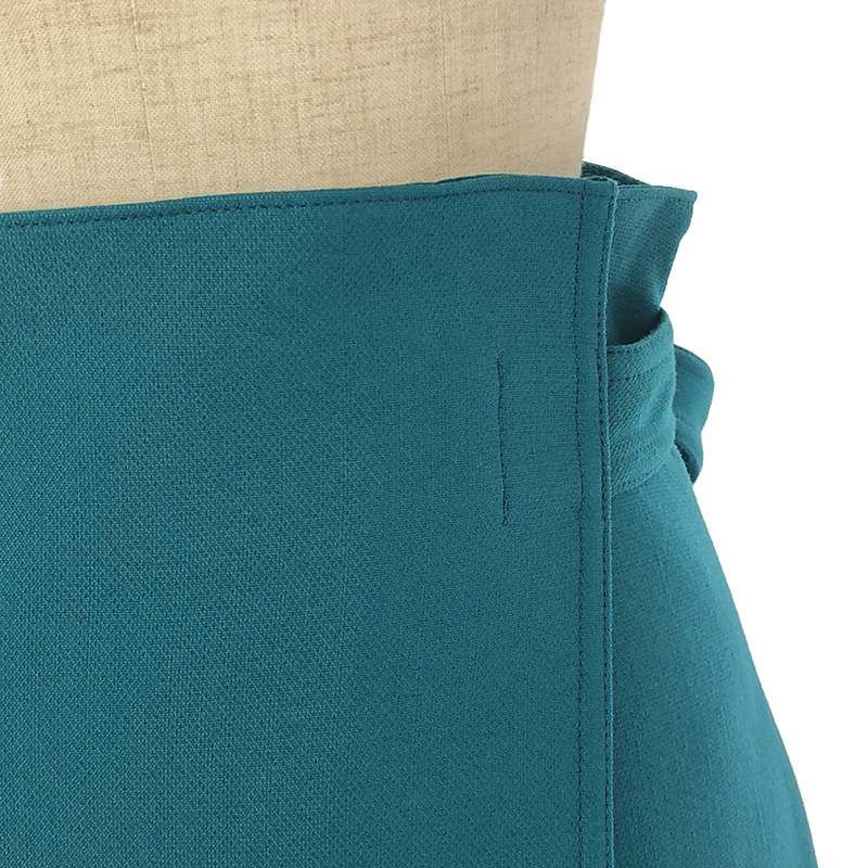 Celine - Phoebe Period Wool Nylon Wrap Skirt - 36 - Green - Women's