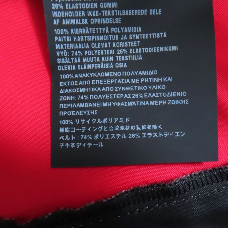 Prada 230623 Triangle Logo Leather Re-nylon Sleeveless Dress Black Red 36 Made