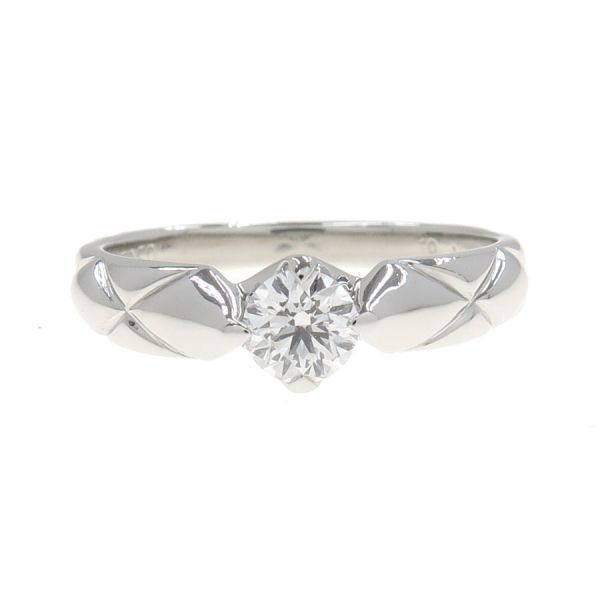 Chanel Matelasse Solitaire Ring /d030ct#95 Approx