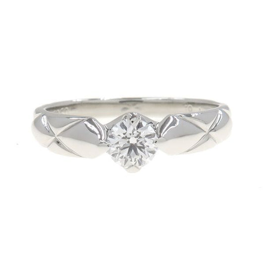 Chanel Matelasse Solitaire Ring /d030ct#95 Approx