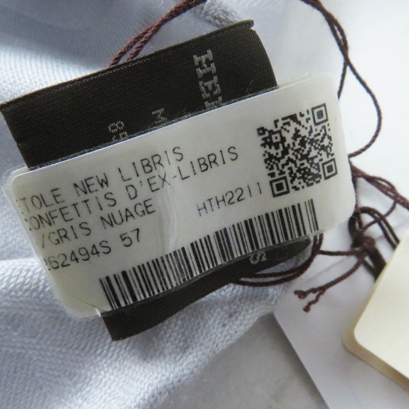 Hermes 2022 H262494s New Livris Cashmere Silk Stole/muffler Light Gray Made In