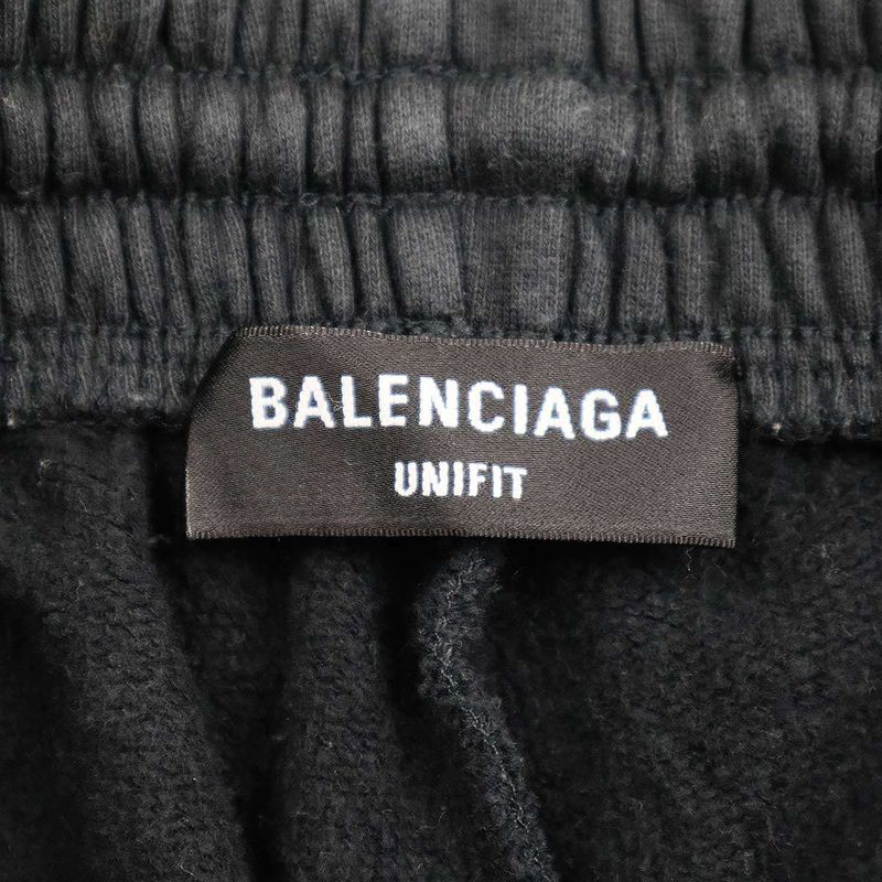 Balenciaga 21aw Damaged Sweatshorts 676137 Black S