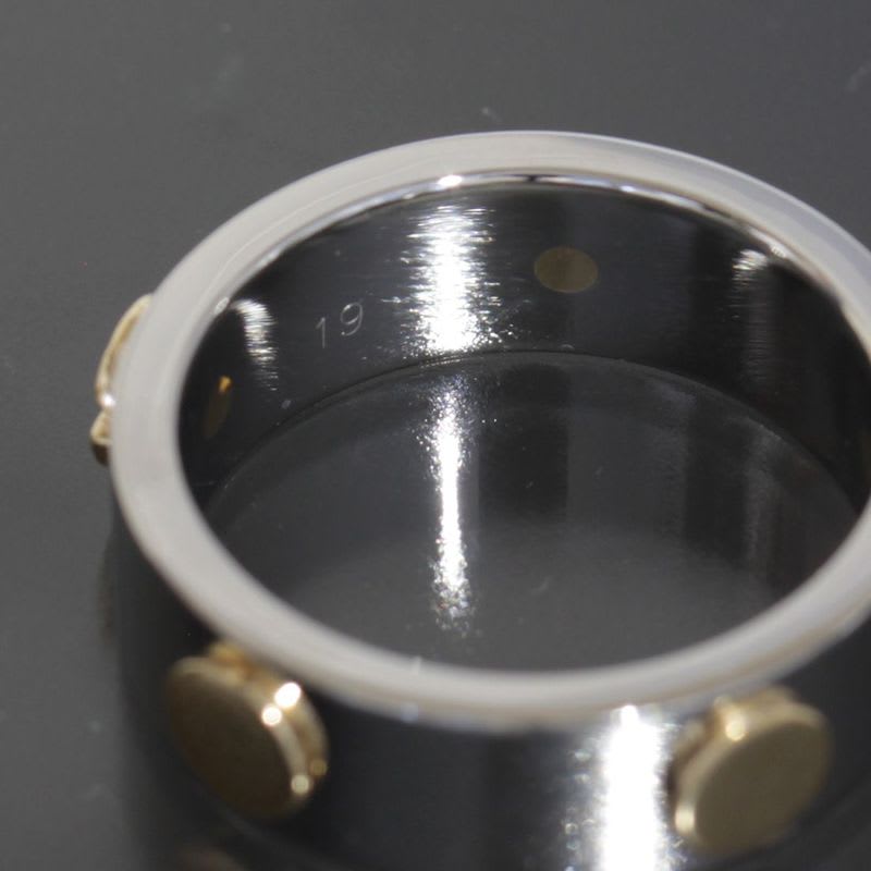 Gucci Inox Ring No 18 750 Gold Steel E0863