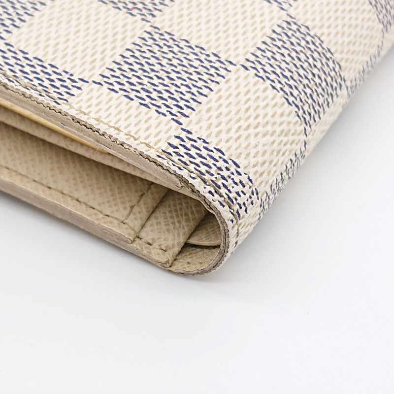 Louis Vuitton Damier Azure Portefeuille Viennois Foldable Wallet Clasp Gusset