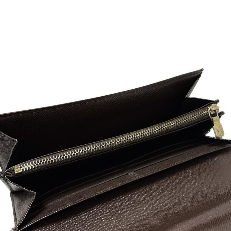 Louis Vuitton Damier Portefeuille Sarah NM2 N61734 Ebène Long Wallet