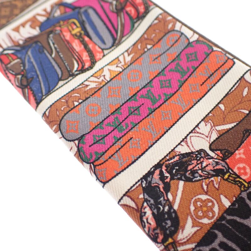 Louis Vuitton Bandeau BB Privé M76111 Monogram Scarf Silk Brown Multi Ladies