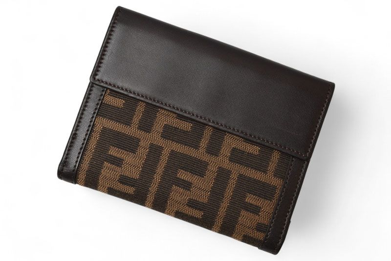 Fendi Wallet Fold Fendi Fold Wallet Zucca Pattern Brown