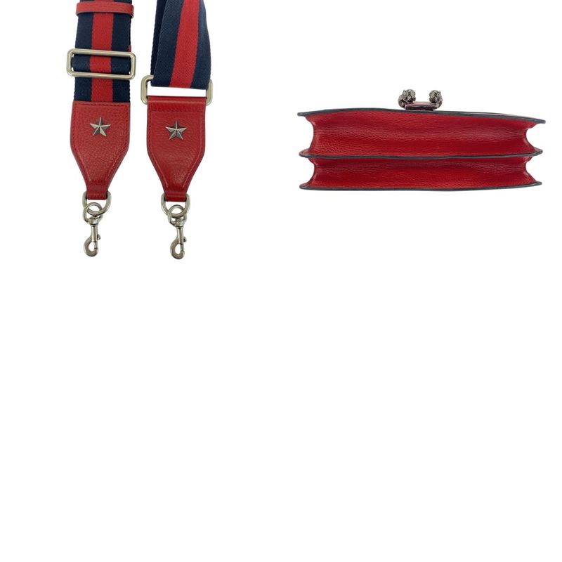 Gucci Sherry Line Bamboo Dionysus Red Leather 448075 Handbag Shoulder Bag 2WAY