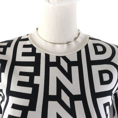 Fendi MARC Jacobs Marc Jacobs 2022 Fzd917 Logo Allover Short Sleeve Knit Dress