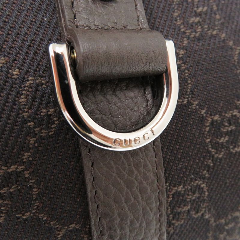 Gucci GG Abbey Tote Bag Canvas Leather 268640 Dark Brown 0767 Gucci